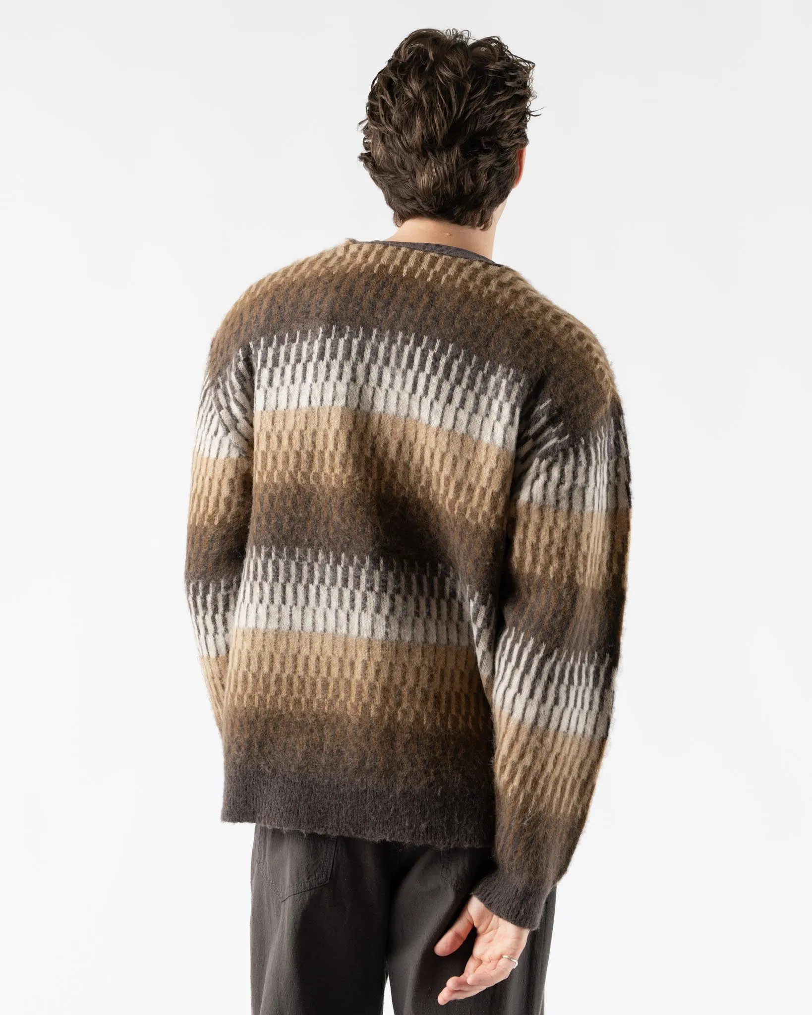 Pilgrim Surf   Supply Shore Gradation Cardigan in Brown