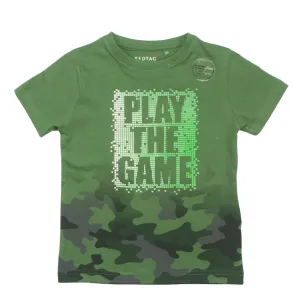 REDTAG Boy's Green T-Shirts