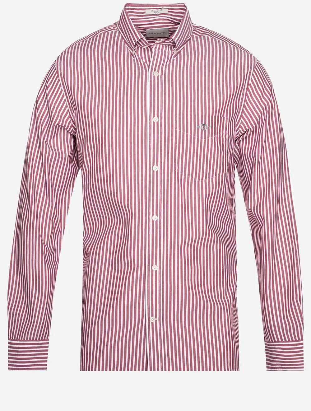 Regular Fit Poplin Stripe Shirt Plumped Red