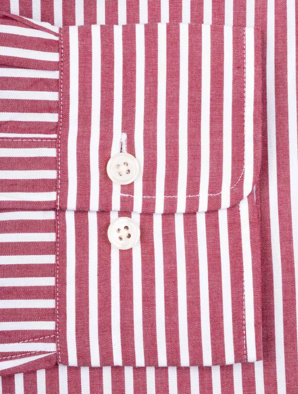 Regular Fit Poplin Stripe Shirt Plumped Red