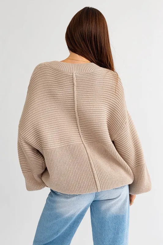 Ribbed Knitted Sweater - online exclusive