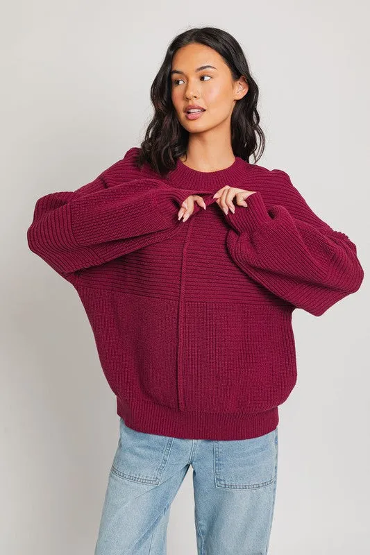 Ribbed Knitted Sweater - online exclusive