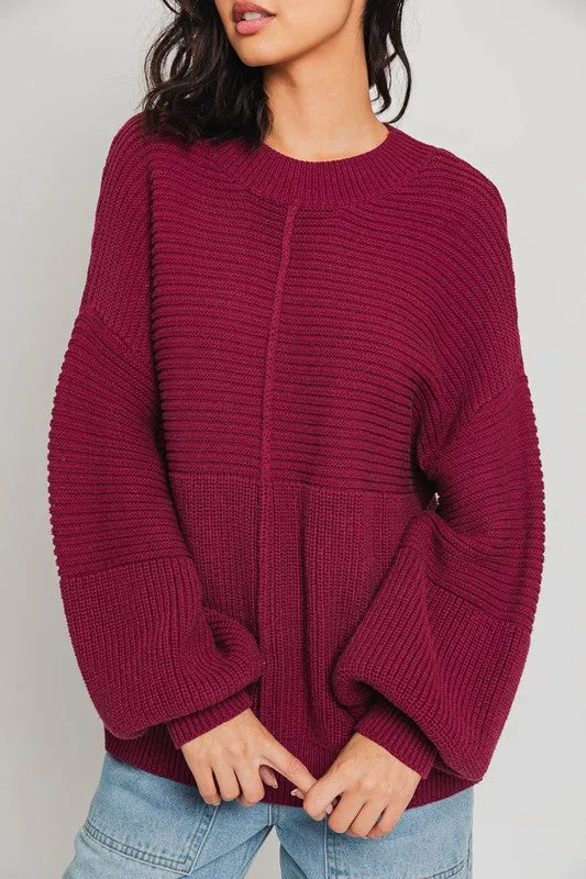 Ribbed Knitted Sweater - online exclusive