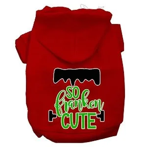 So Franken Cute Screen Print Dog Hoodie in Many Colors