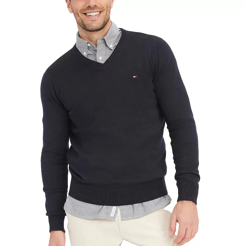 Tommy Hilfiger WCC Essential Cotton V-Neck Sweater