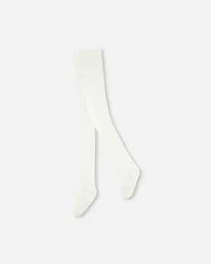 Tonal Jacquard Tights Off White