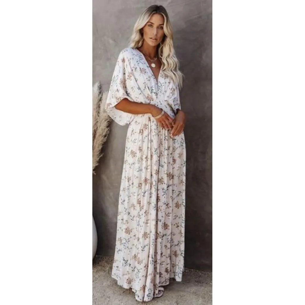 Vici Amelia Floral Kimono Maxi Dress - Size XS