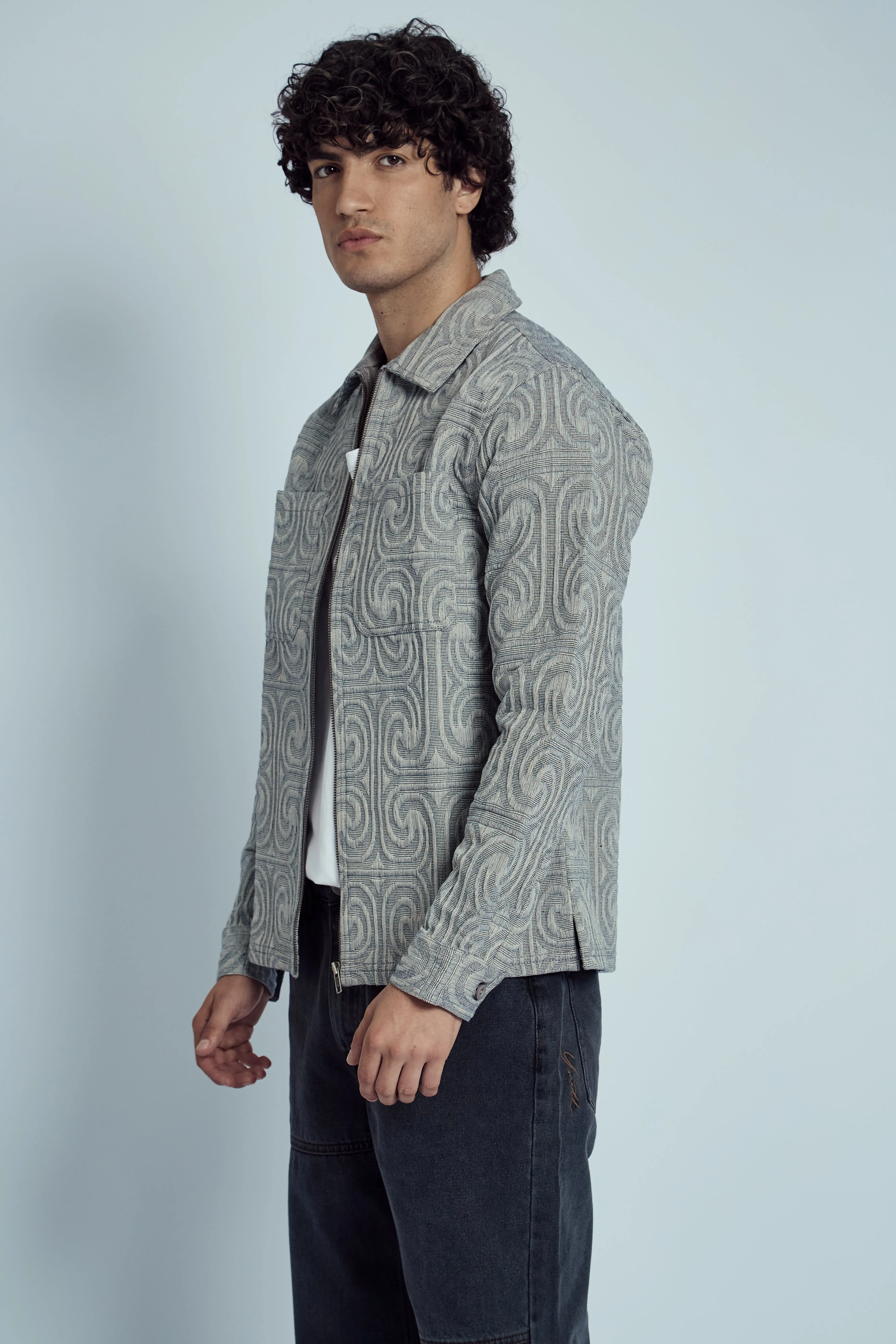 WILLA ZIP JACQUARD JACKET