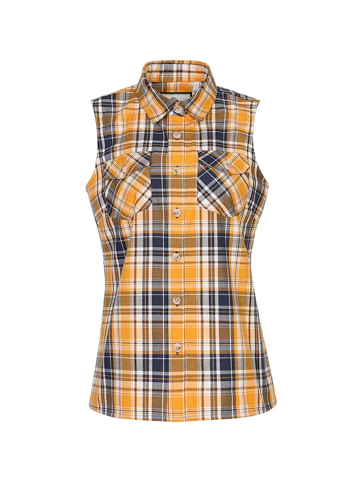 Women's Breathable Plaid Vest, 100% Cotton