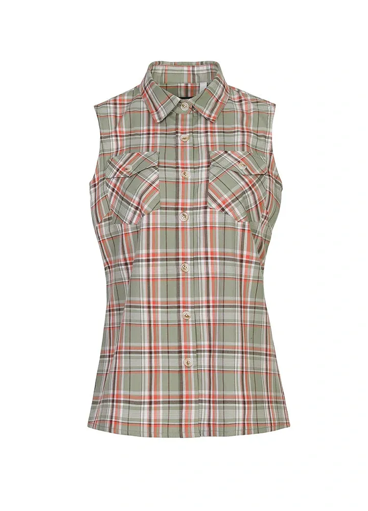 Women's Breathable Plaid Vest, 100% Cotton