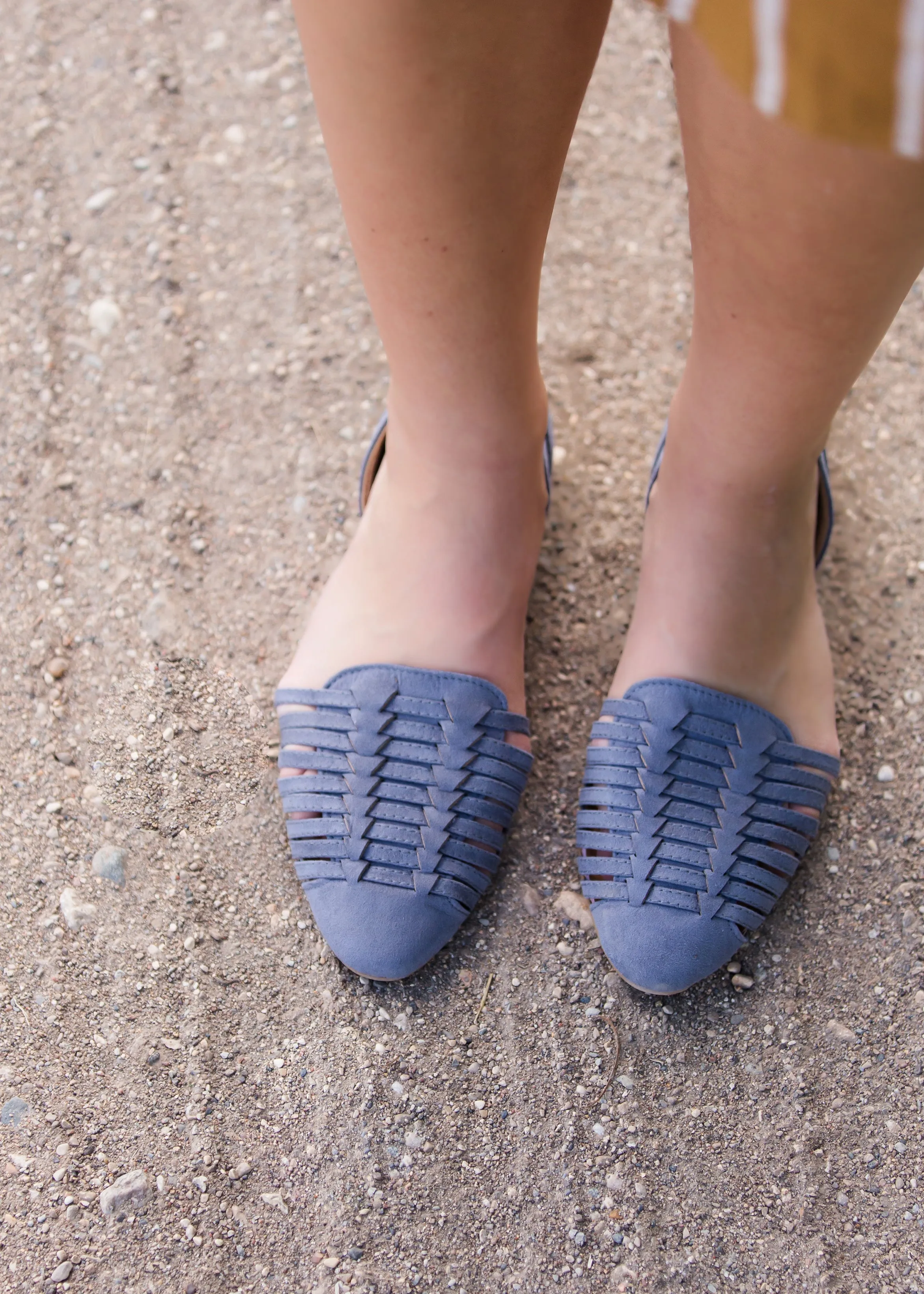 Woven Detail Suede Flat - FINAL SALE