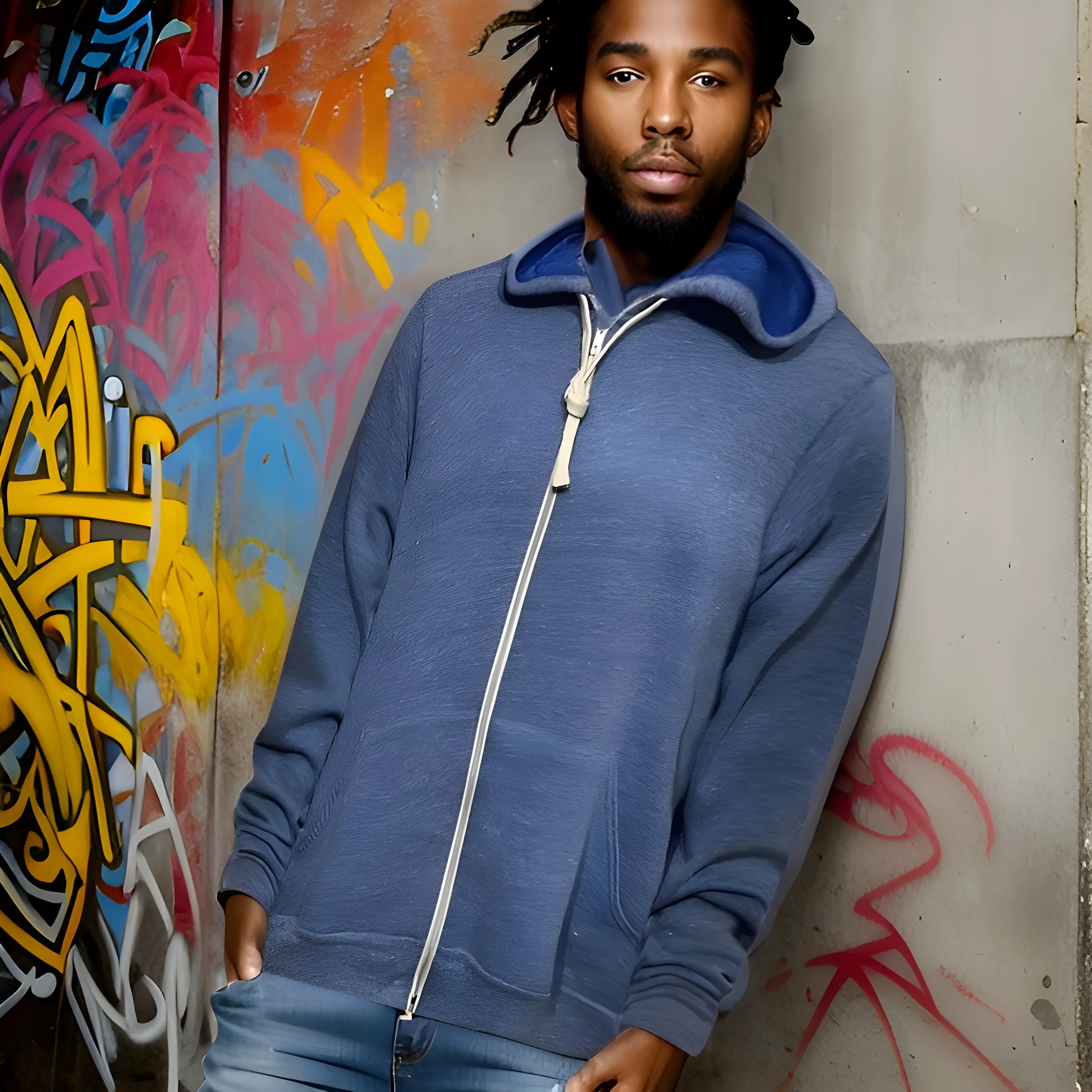 ^ZIP UP HOODIES^ (BLUE)(LIGHTWEIGHT)